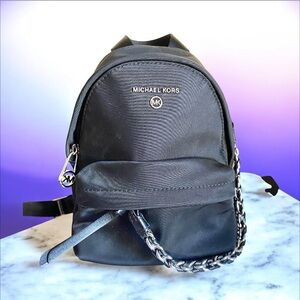 Michael Kors Black nylon small Backpack with convertible straps and top handle